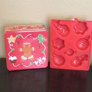 Clearance- Gingerbread Tin and Jello Mold Set